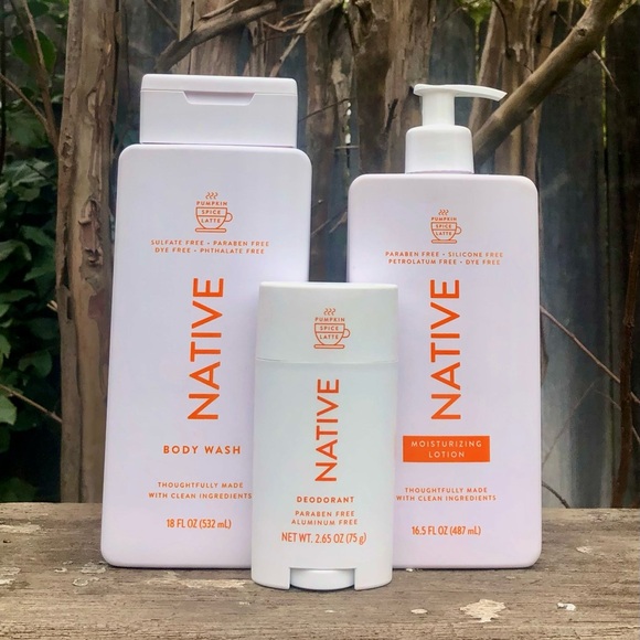Native Pumpkin Spice Latte Body Wash, Deodorant & Lotion 3 pc Set - Picture 1 of 3